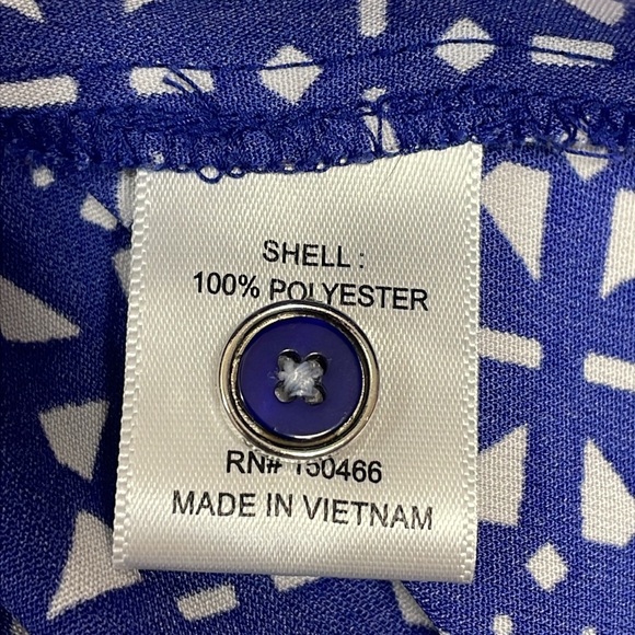 41 Hawthorn Shirt Dress 3/4 Sleeve Roll Tab Button Front M - Picture 13 of 16